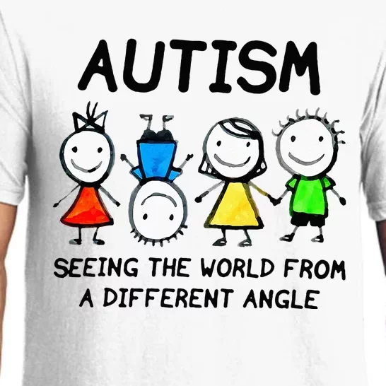 Autism Seeing The World From A Different Angle Autism Gifts Pajama Set