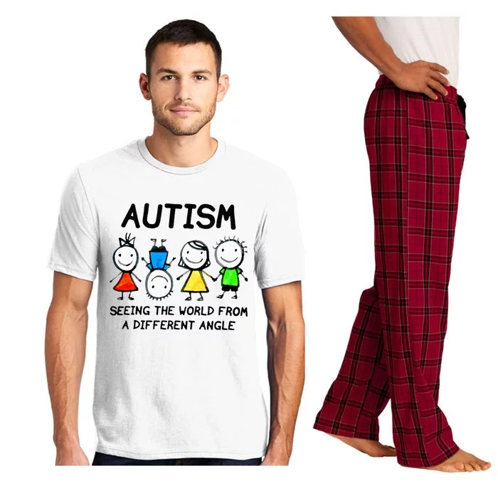 Autism Seeing The World From A Different Angle Autism Gifts Pajama Set