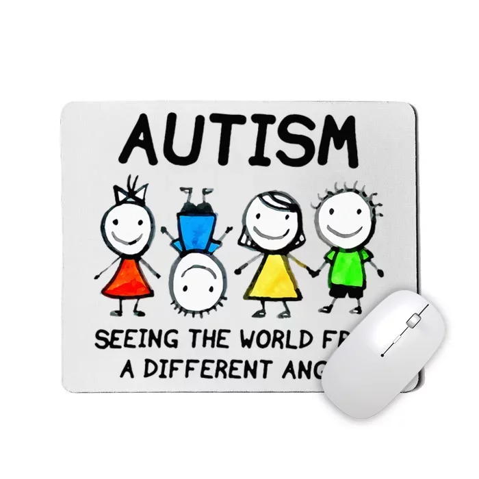 Autism Seeing The World From A Different Angle Autism Gifts Mousepad