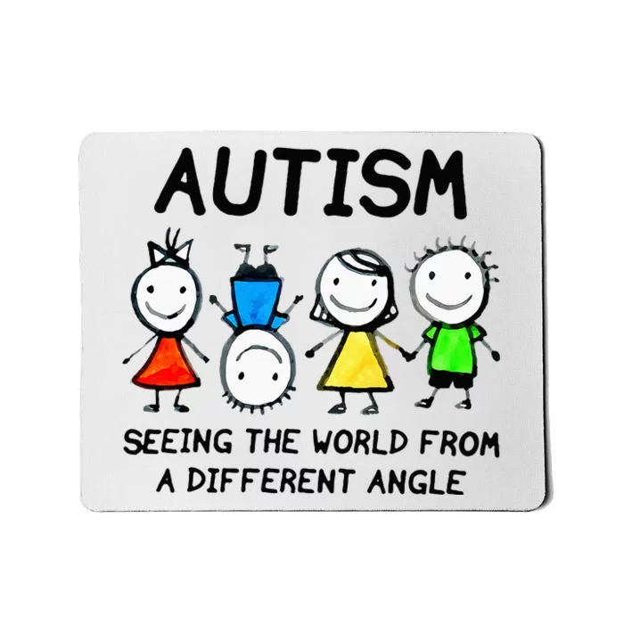 Autism Seeing The World From A Different Angle Autism Gifts Mousepad