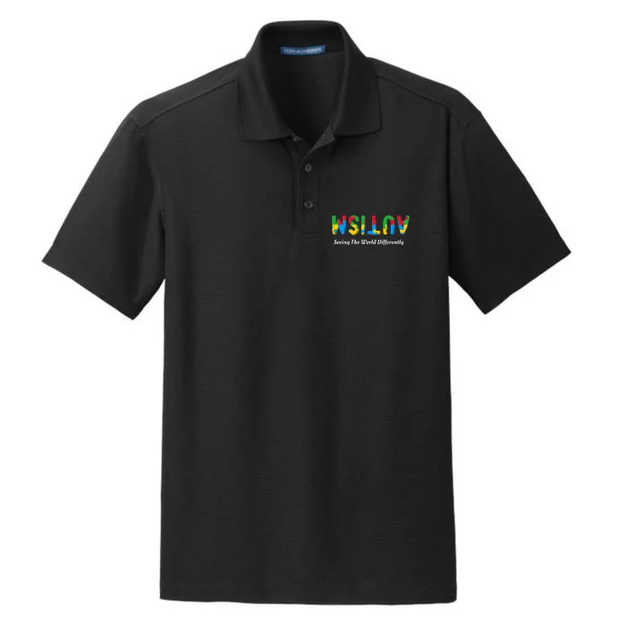 Autism Seeing The World Differently Autism Awareness Month Dry Zone Grid Performance Polo