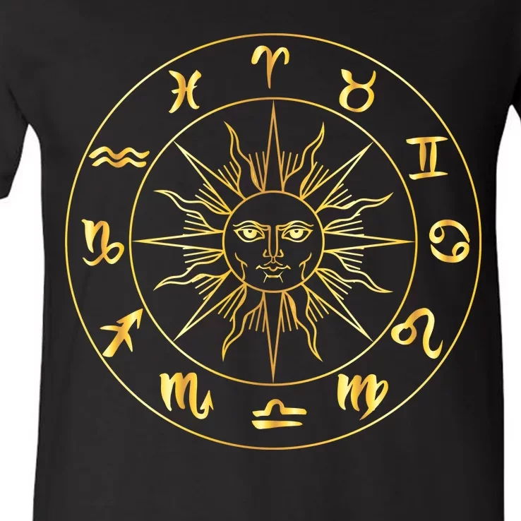 Astrology - Collection of hand drawn zodiac signs V-Neck T-Shirt