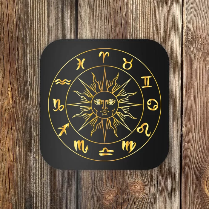 Astrology - Collection of hand drawn zodiac signs Coaster