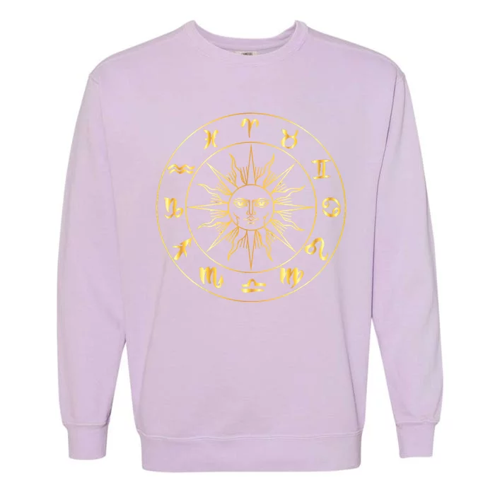 Astrology - Collection of hand drawn zodiac signs Garment-Dyed Sweatshirt