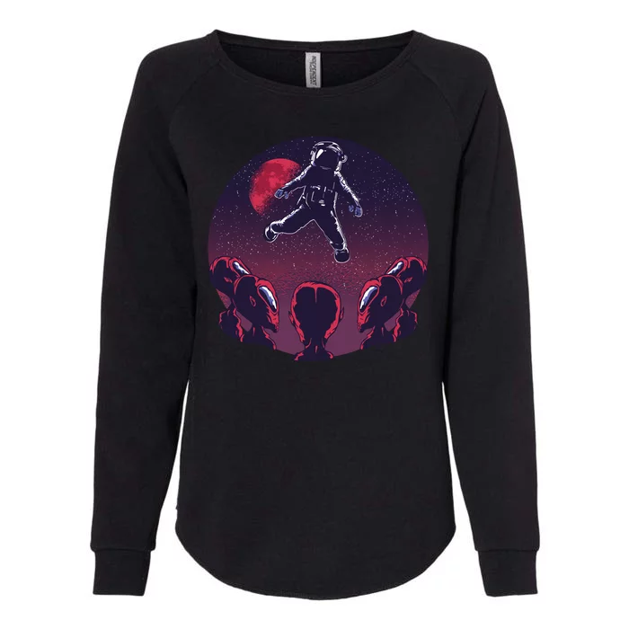 Astronaut Alien Womens California Wash Sweatshirt