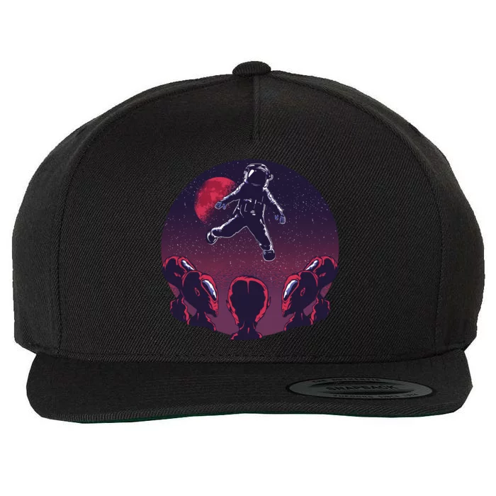 Astronaut Alien Wool Snapback Cap