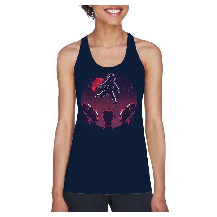 Astronaut Alien Women's Racerback Tank