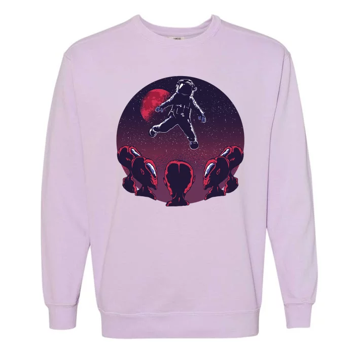 Astronaut Alien Garment-Dyed Sweatshirt