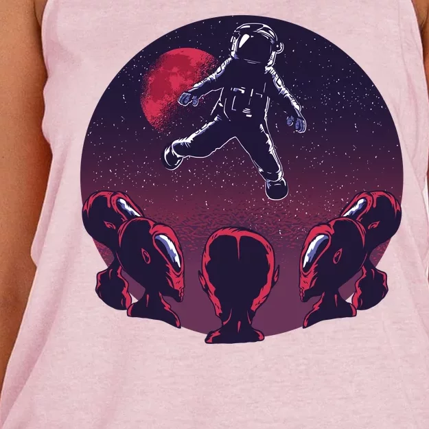 Astronaut Alien Women's Knotted Racerback Tank