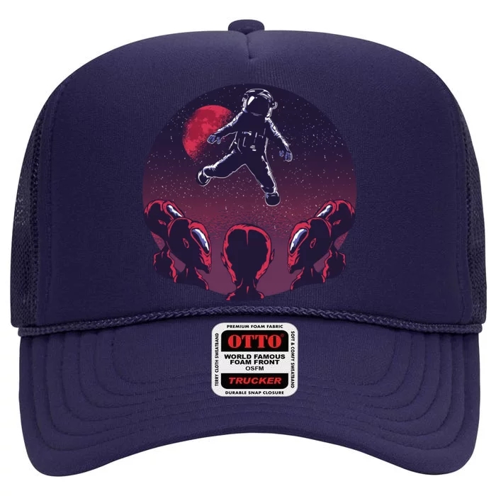 Astronaut Alien High Crown Mesh Trucker Hat