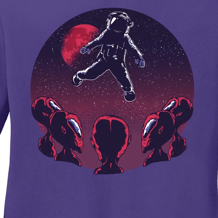 Astronaut Alien Ladies Long Sleeve Shirt