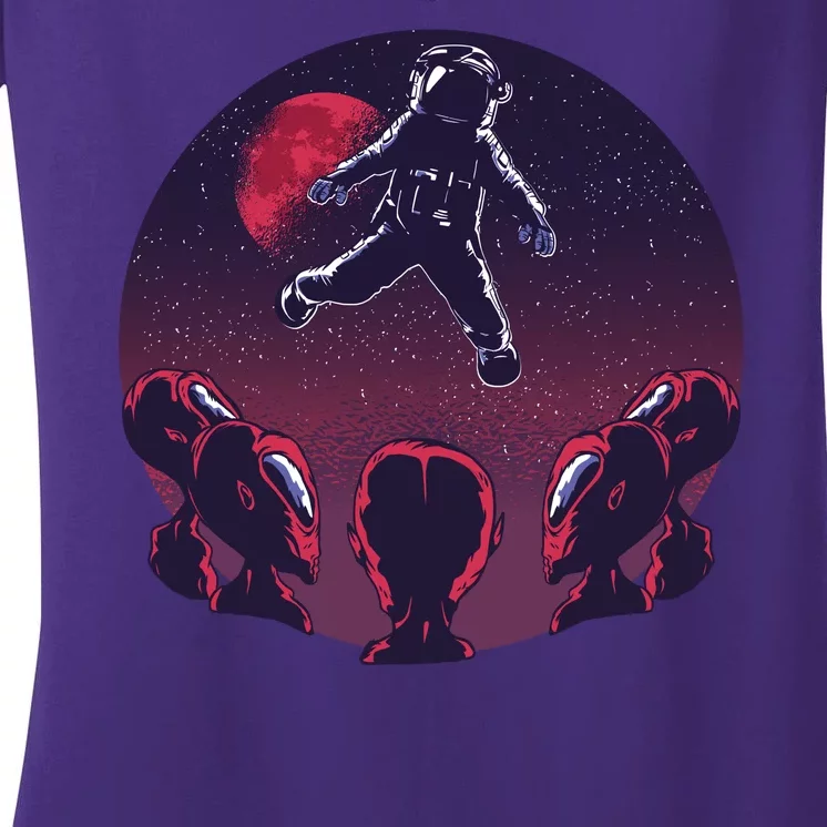 Astronaut Alien Women's V-Neck T-Shirt