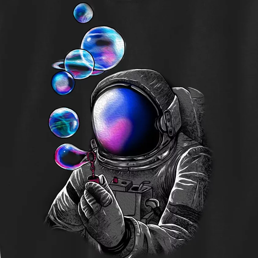 Astronaut Blowing Space Bubbles Kids Sweatshirt