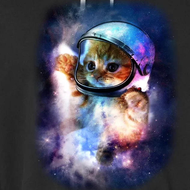 Astronaut Cat In Space Garment-Dyed Fleece Hoodie