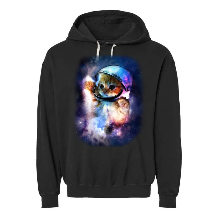 Astronaut Cat In Space Garment-Dyed Fleece Hoodie