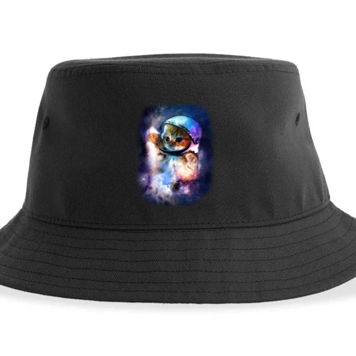 Astronaut Cat In Space Sustainable Bucket Hat