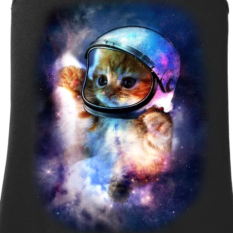 Astronaut Cat In Space Ladies Essential Tank