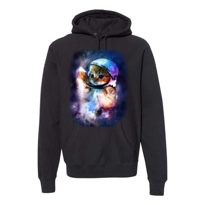 Astronaut Cat In Space Premium Hoodie