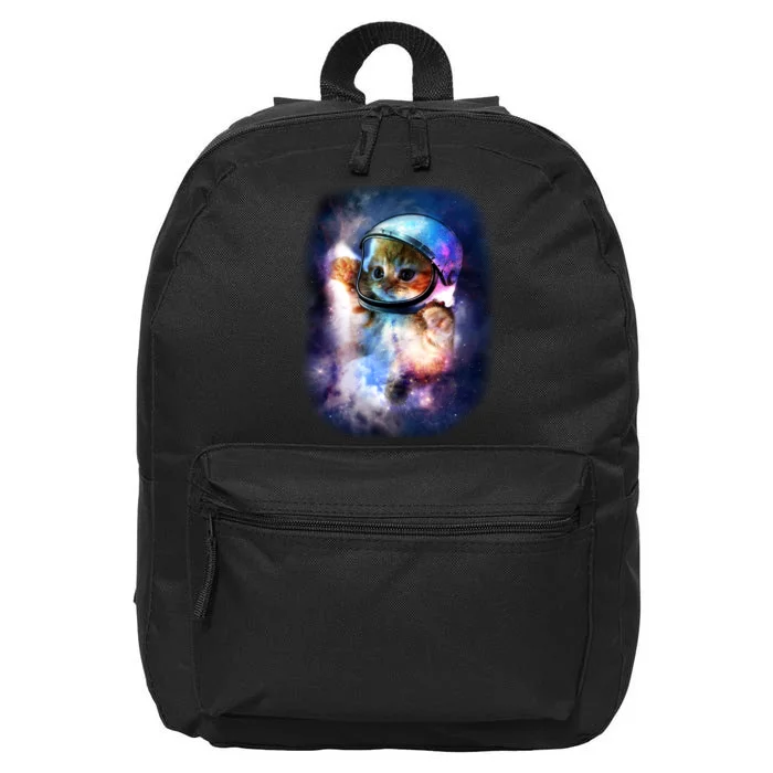 Astronaut Cat In Space 16 in Basic Backpack