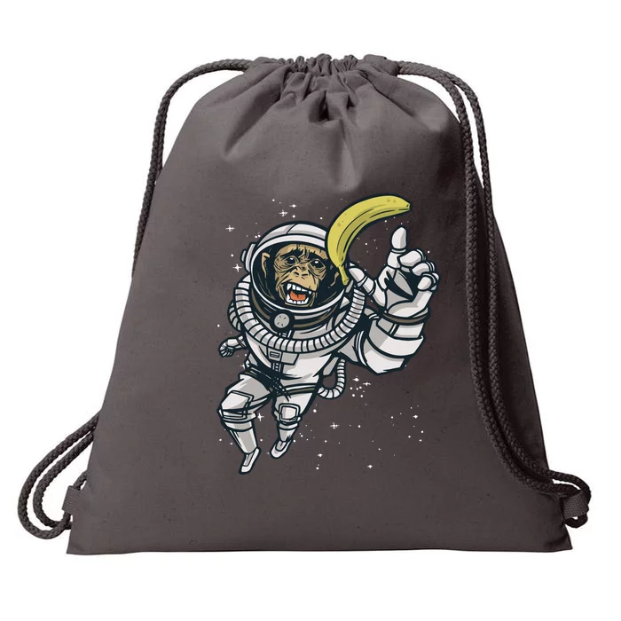 Astronaut Chimp Banana Drawstring Bag