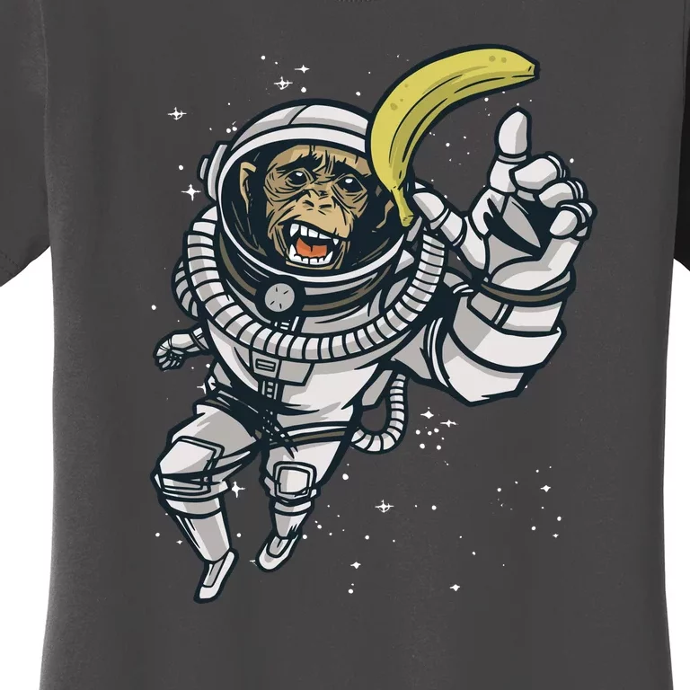 Astronaut Chimp Banana Women's T-Shirt