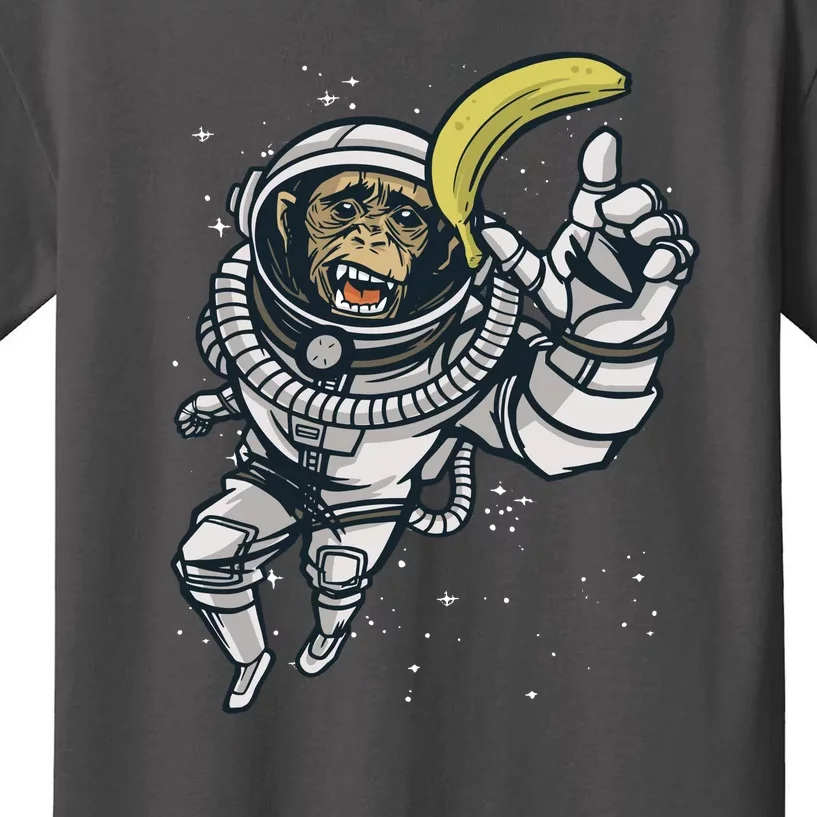 Astronaut Chimp Banana Kids T-Shirt