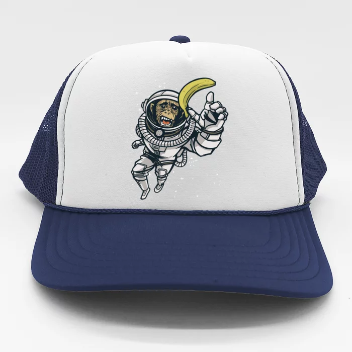 Astronaut Chimp Banana Trucker Hat