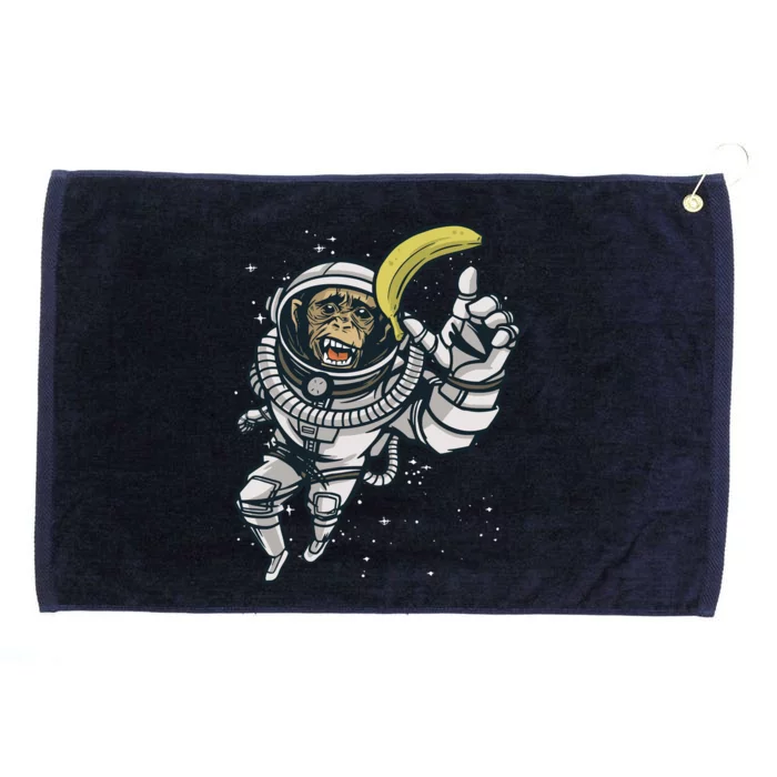 Astronaut Chimp Banana Grommeted Golf Towel