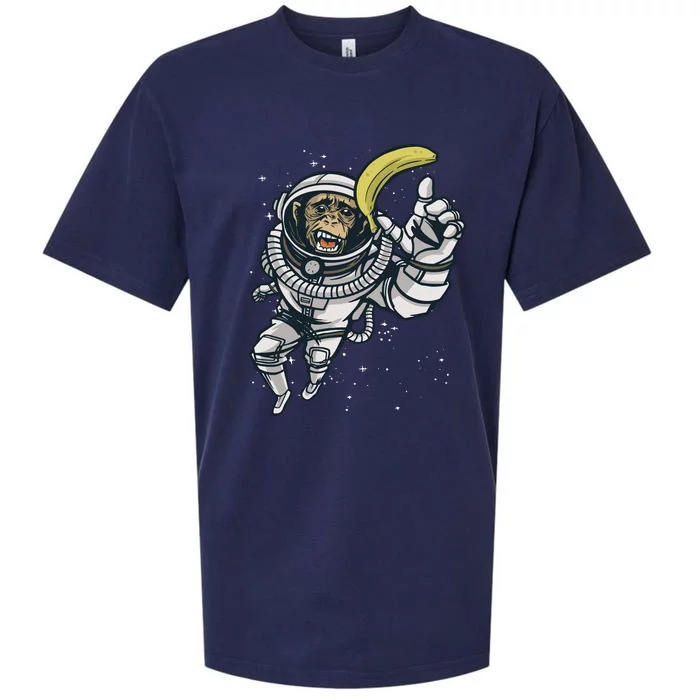 Astronaut Chimp Banana Sueded Cloud Jersey T-Shirt