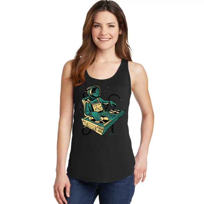 Astronaut Djing Space Ladies Essential Tank