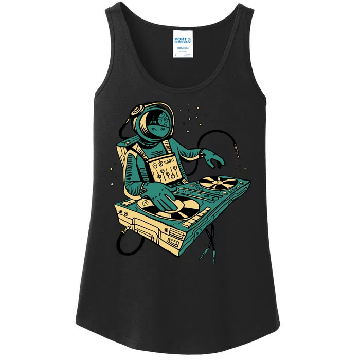 Astronaut Djing Space Ladies Essential Tank