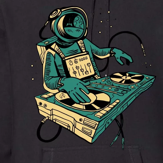 Astronaut Djing Space Premium Hoodie