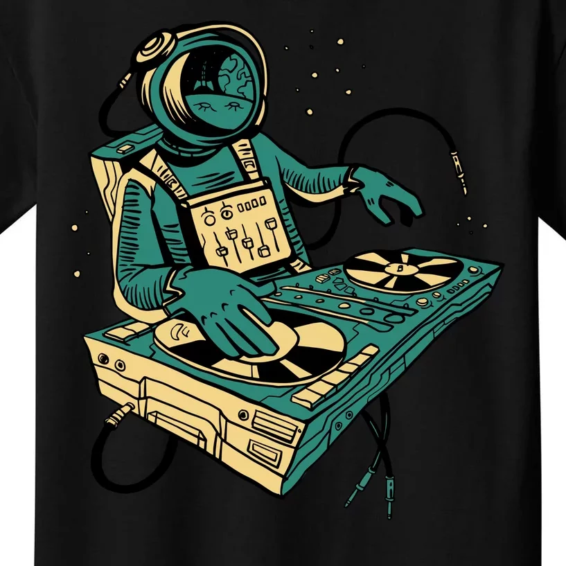 Astronaut Djing Space Kids T-Shirt