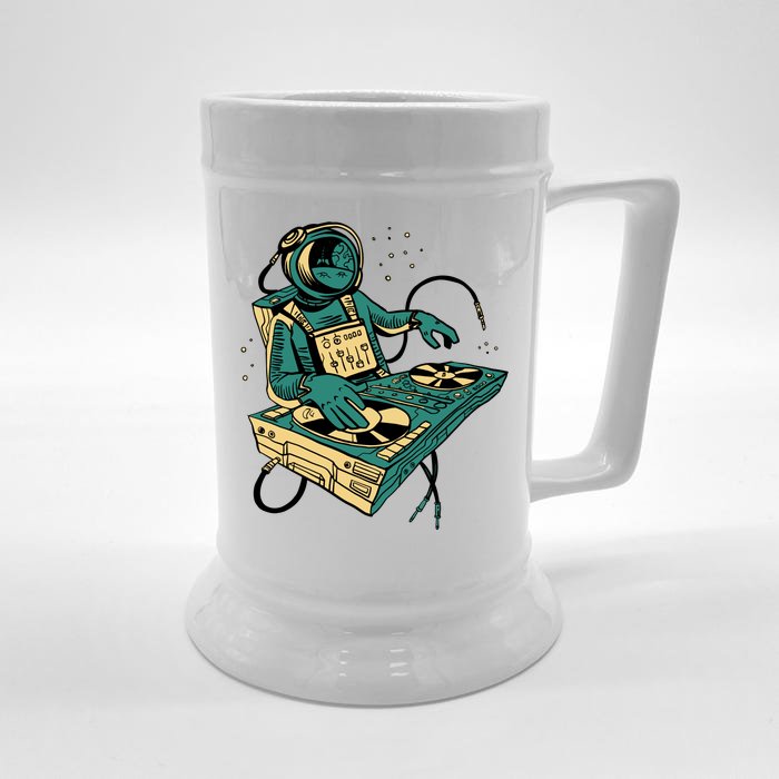 Astronaut Djing Space Front & Back Beer Stein