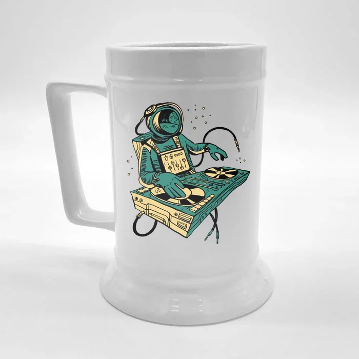 Astronaut Djing Space Front & Back Beer Stein