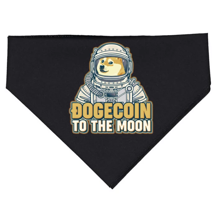 Astronaut Dogecoin To The Moon Crypto USA-Made Doggie Bandana