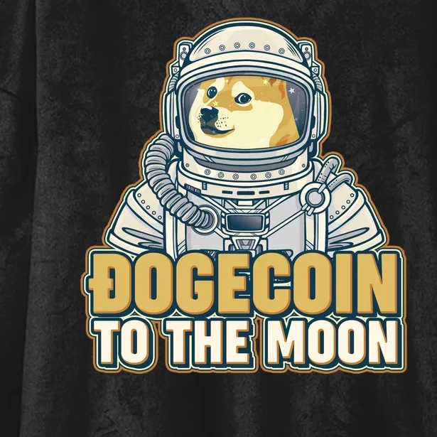 Astronaut Dogecoin To The Moon Crypto Hooded Wearable Blanket