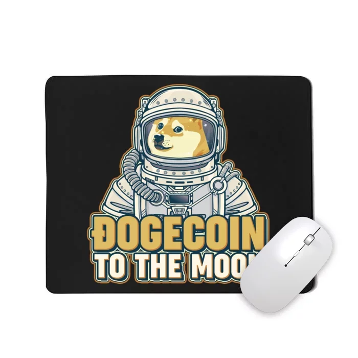 Astronaut Dogecoin To The Moon Crypto Mousepad