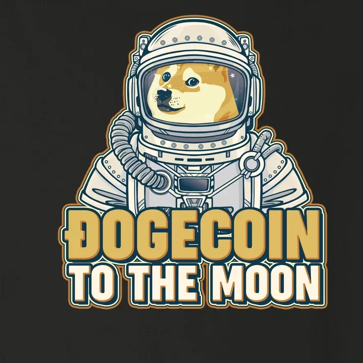 Astronaut Dogecoin To The Moon Crypto Toddler Long Sleeve Shirt