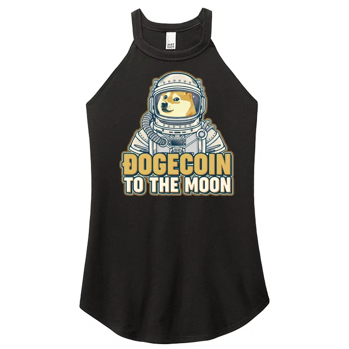 Astronaut Dogecoin To The Moon Crypto Women’s Perfect Tri Rocker Tank