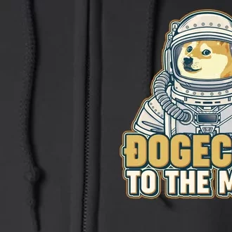 Astronaut Dogecoin To The Moon Crypto Full Zip Hoodie