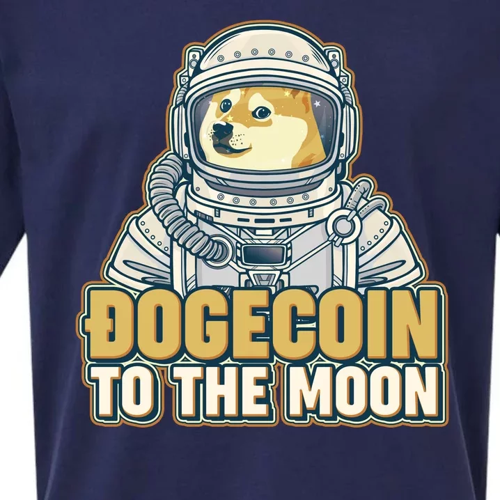 Astronaut Dogecoin To The Moon Crypto Sueded Cloud Jersey T-Shirt