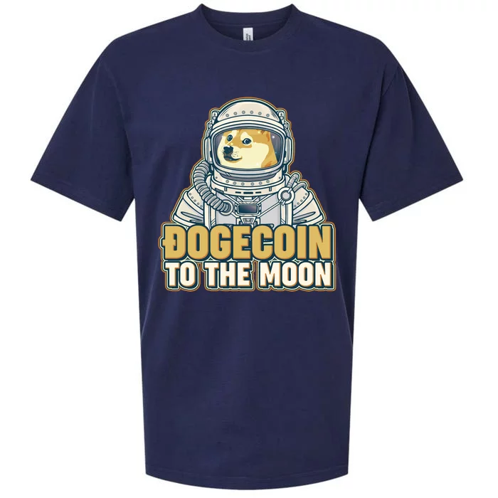 Astronaut Dogecoin To The Moon Crypto Sueded Cloud Jersey T-Shirt