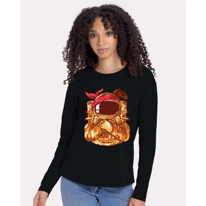 Astronaut Gangsta Womens Cotton Relaxed Long Sleeve T-Shirt