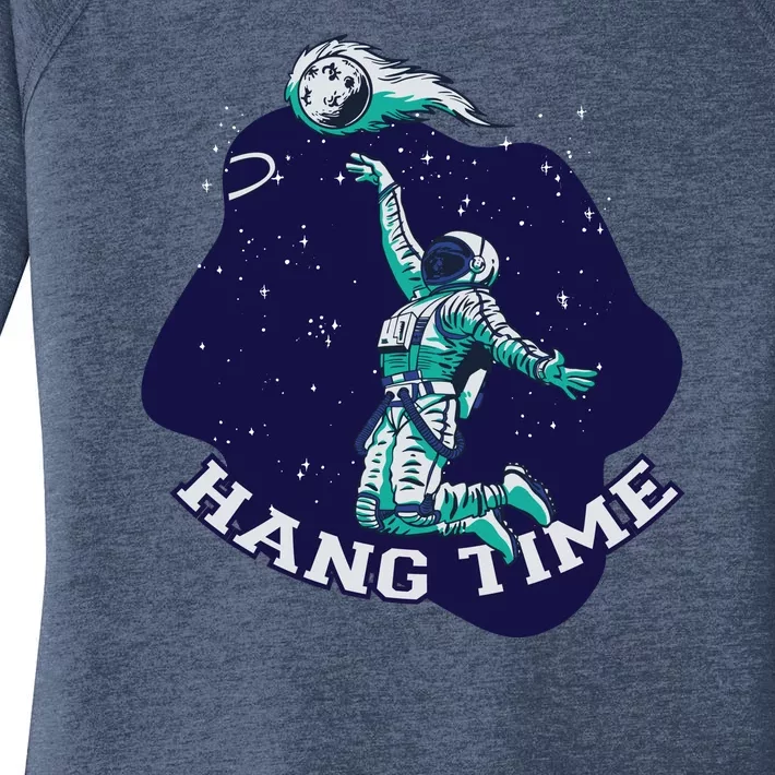 Astronaut Hang Time Basketball Women's Perfect Tri Tunic Long Sleeve Shirt