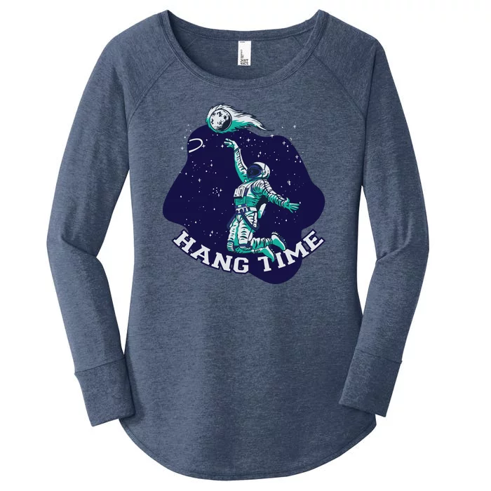 Astronaut Hang Time Basketball Women's Perfect Tri Tunic Long Sleeve Shirt