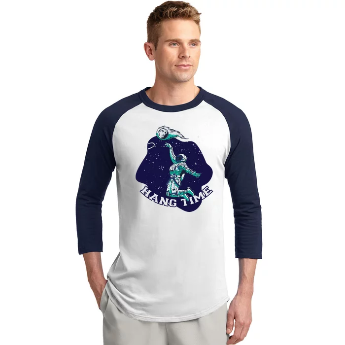 Astronaut Hang Time Basketball Baseball Sleeve Shirt