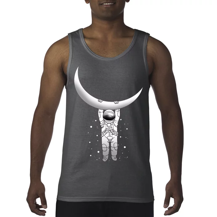 Astronaut Hanging From The Moon Tank Top