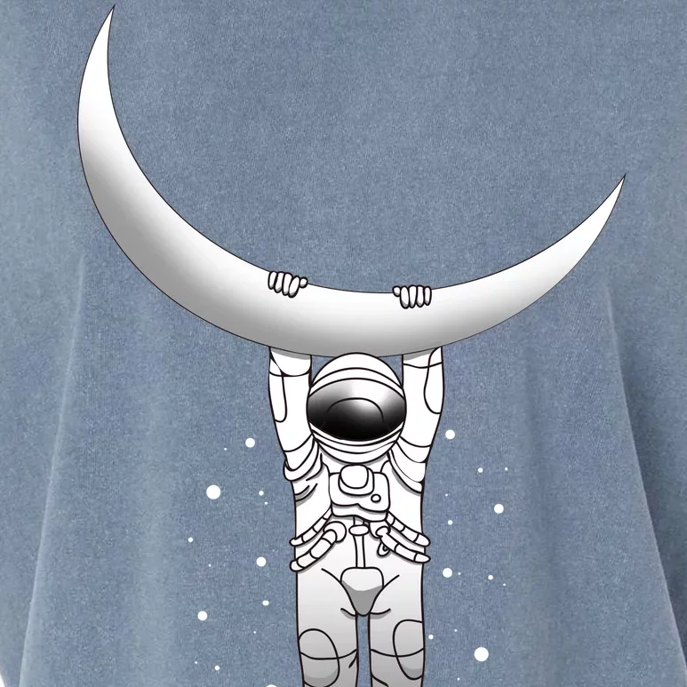 Astronaut Hanging From The Moon Garment-Dyed Women's Muscle Tee