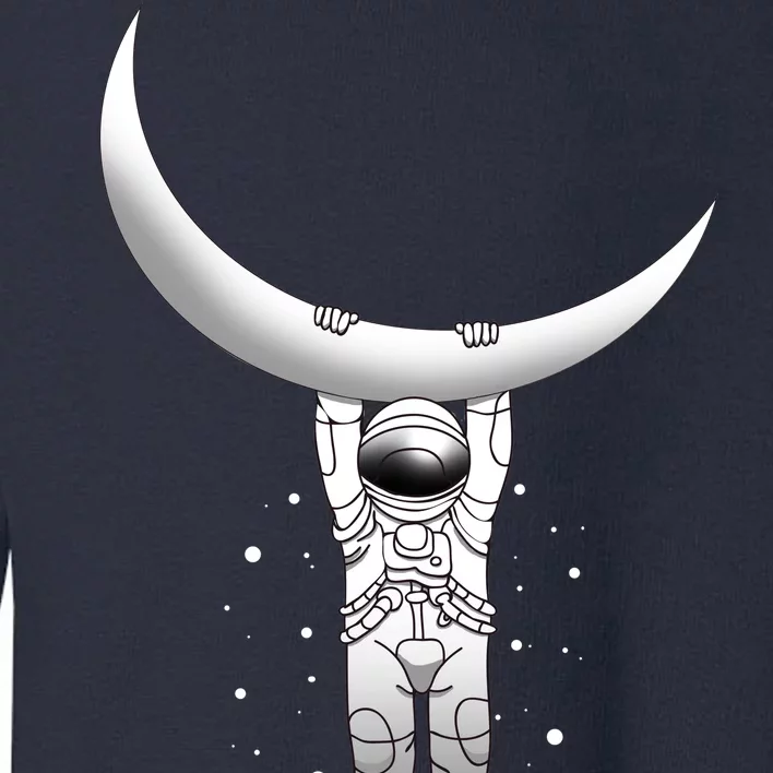 Astronaut Hanging From The Moon Toddler Sweatshirt